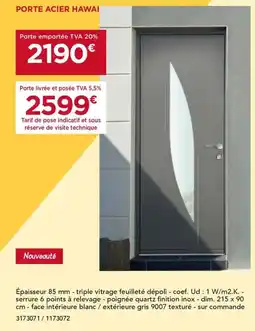 Gedimat Porte acier hawai offre