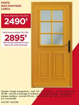 Gedimat Porte bois exotique lorca offre