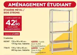 Gedimat Etagère métal/ bois strong offre