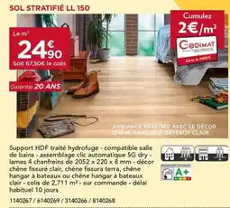 Gedimat Sol stratifié ll 150 offre