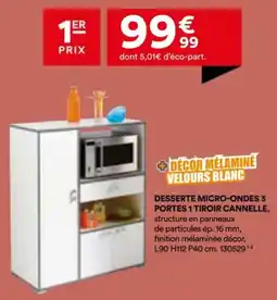 BUT Desserte micro-ondes 3 portes 1 tiroir cannelle offre