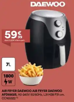 BUT Air fryer daewoo air fryer daewoo AFD5502S offre