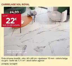 Gedimat Carrelage sol royal offre
