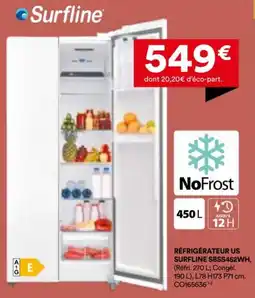 BUT Réfrigérateur us surfline SBSS452WH offre