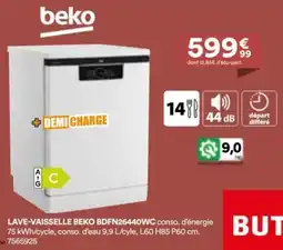 BUT Lave-vaisselle beko BDFN26440WC offre