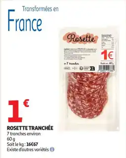 Auchan Supermarché Rosette tranchée offre