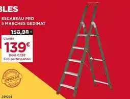 Gedimat Escabeau pro 5 marches gedimat offre