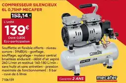 Gedimat MECAFER Compresseur silencieux offre