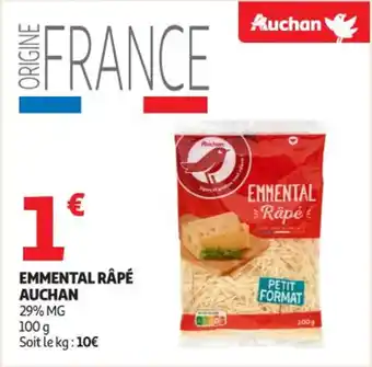 Auchan Supermarché Emmental râpé auchan offre