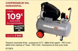 Gedimat PRODAIR Compresseur horizontal offre