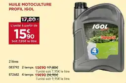 Gedimat IGOL Huile motoculture profil igol offre