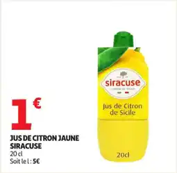 Auchan Supermarché Jus de citron jaune siracuse offre