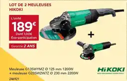 Gedimat HIKOKI Lot de 2 meuleuses offre