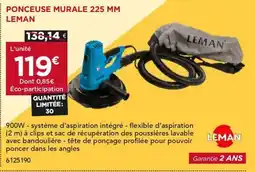 Gedimat LEMAN Ponceuse murale 225 mm offre