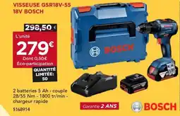 Gedimat BOSCH Visseuse gsr18v-55 18v offre