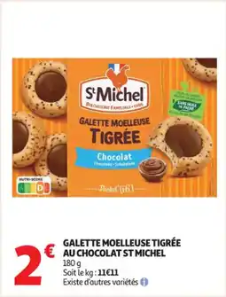 Auchan Supermarché Galette moelleuse tigrée au chocolat st michel offre