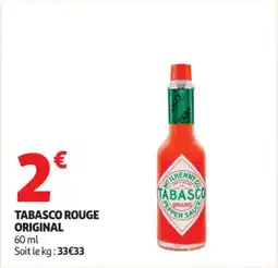 Auchan Supermarché Tabasco rouge original offre
