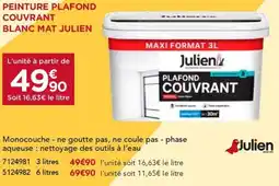 Gedimat JULIEN Peinture plafond couvrant blanc mat offre