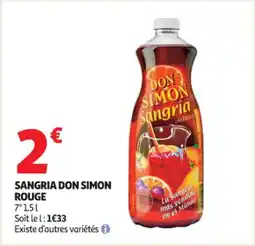 Auchan Supermarché Sangria don simon rouge 7° offre