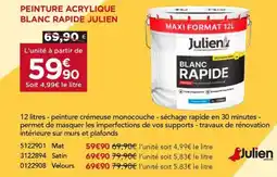 Gedimat JULIEN Peinture acrylique blanc rapide offre