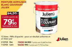 Gedimat JULIEN Peinture acrylique blanc couvrant offre