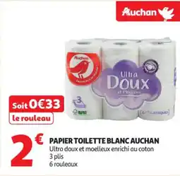 Auchan Supermarché Papier toilette blanc auchan offre