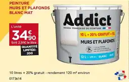Gedimat Peinture murs et plafonds blanc mat offre