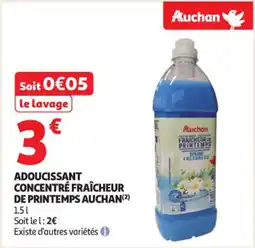 Auchan Supermarché Adoucissant concentré fraîcheur de printemps auchan offre