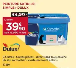 Gedimat DULUX Peinture satin si simple offre