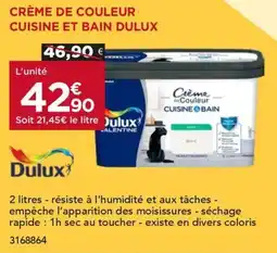 Gedimat DULUX Crème de couleur cuisine et bain offre