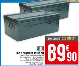 Brico Cash Lot 2 Cantines 75/80 CM offre