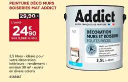 Gedimat ADDICT Peinture déco murs boiseries mat offre