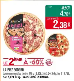 Match SODEBO La Pizz offre