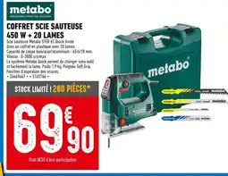 Brico Cash Metabo Coffret Scie Sauteuse 450 W + 20 Lames offre