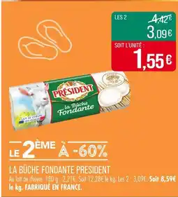 Match PRESIDENT La Bûche Fondante offre