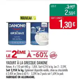 Match Danone Yaourt à la Grecque offre