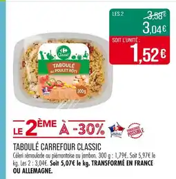 Match Carrefour Classic Taboulé offre