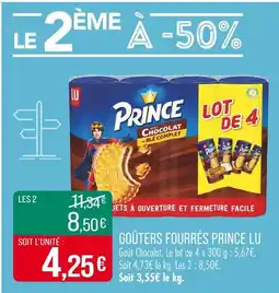 Match LU Goûters fourrés Prince offre