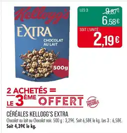 Match KELLOGG’S CÉRÉALES EXTRA offre