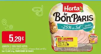 Match Herta Jambon le bon paris offre