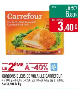 Match Carrefour Cordons Bleus de volaille offre