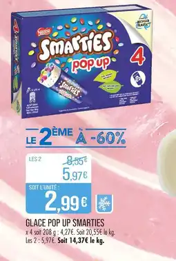 Match Nestlé Glace pop up smarties offre