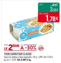 Match Carrefour Classic Thon offre