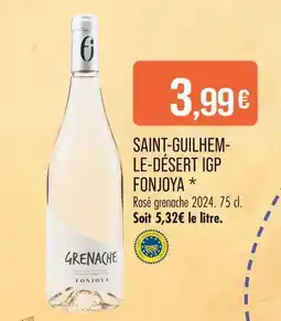Match FONJOYA Saint-guilhem-le-désert igp offre