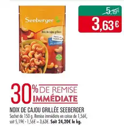 Match SEEBERGER Noix de cajou grillée offre