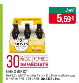 Match 3 MONTS Bière offre