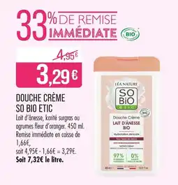 Match SO BIO ETIC Douche crème offre