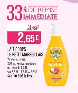 Match LE PETIT MARSEILLAIS Lait corps offre