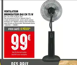 Batkor Ventilateur brumisateur Ø40 cm 75 W offre