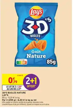 Intermarché LAY'S 3D'S BUGLES NATURE offre